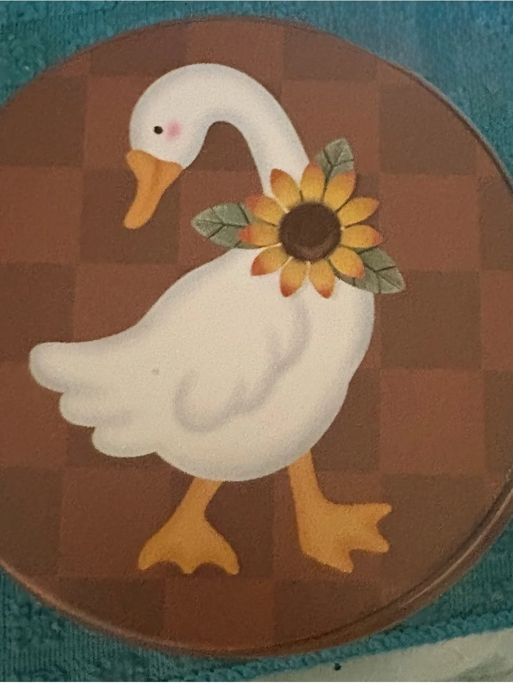 White Goose Wall Art with Red Bow
